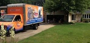 Water Damage La Verne Truck Parked Near Lawn